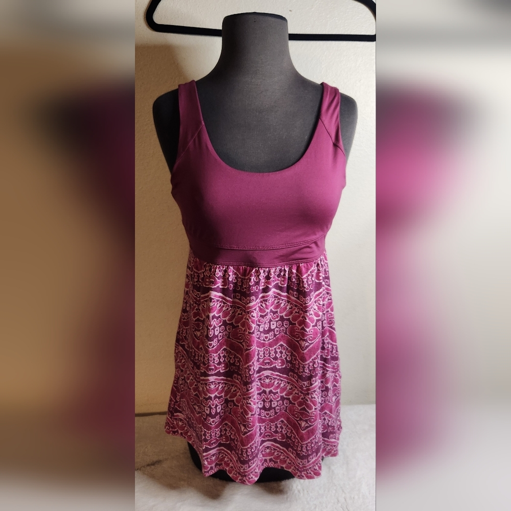alpine design mauve pattern dress
